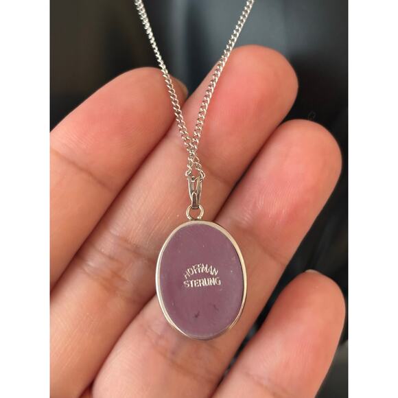 B10 Hoffman Genuine Delft Sterling Silver Necklace Nautical Swiftie Cottagecore - Picture 7 of 8